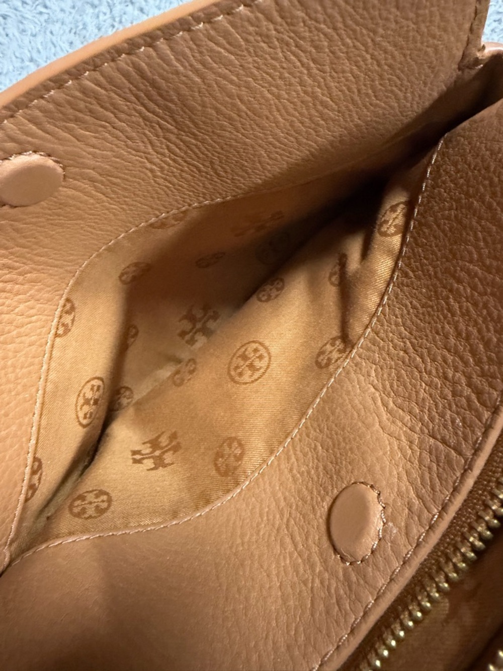 Tory Burch Ivy Crossbody Bag Brown Pebbled Leather - Picture 8 of 12